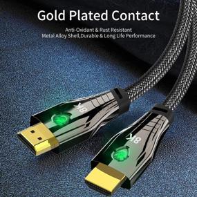 img 3 attached to 🔌 Кабель CABLEDECONN 5FT 1.5M 8K HDMI2.1 - Ультра HD 48Гбит/с, 8K@60Гц, 4K@120Гц, светодиодная индикация - HDCP2.2, 4:4:4 HDR, 3D, eARC - совместим с ноутбуками HDMI, PS5, телевизорами, проекторами.