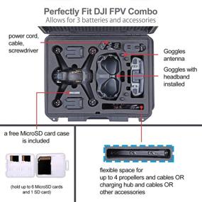 img 3 attached to 🎒 Lykus Titan F100 Waterproof Hard Case for DJI FPV Drone Combo + Bonus MicroSD Card Case - CASE ONLY [Improved SEO]