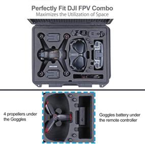 img 2 attached to 🎒 Lykus Titan F100 Waterproof Hard Case for DJI FPV Drone Combo + Bonus MicroSD Card Case - CASE ONLY [Improved SEO]