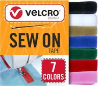 🧵 velcro brand sew on tape 15ft x 3/4 in variety pack - 7 colors for fabrics, clothing, and crafts, ideal substitute for snaps and buttons, customizable length strips logo