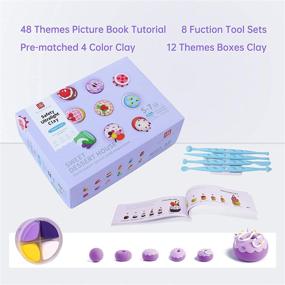 img 1 attached to 🎨 Ultra Light Magic Clay for Kids - Air Dry Modeling Clay with 12 Themed Colors, DIY Tool Kits & Tutorial - Non-Toxic, Ages 3+, Creative Gift Set