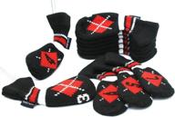 🏌️ hugeloong knit golf iron head covers set 11-piece(3~l) - stylish red covers with clearly visible numbers logo