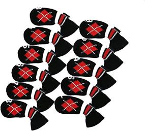 img 2 attached to 🏌️ HUGELOONG Knit Golf Iron Head Covers Set 11-Piece(3~L) - Stylish Red Covers with Clearly Visible Numbers