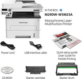 img 1 attached to 🖨️ Pantum M29DW-W5M23A: Wireless Duplex Monochrome Laser Printer with Print Copy Scan Functionality & Networking (33PPM)