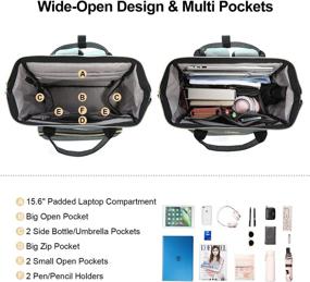 img 3 attached to Laptop Backpack For Women Work Travel Backpack Purse Bookbag 15