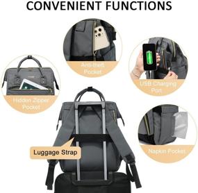 img 2 attached to Laptop Backpack For Women Work Travel Backpack Purse Bookbag 15