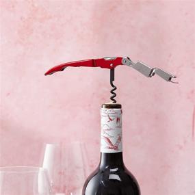 img 2 attached to Houdini Zippity 2-Step Corkscrew with Foil Cutter - Easy Wine Opening in Multicolor