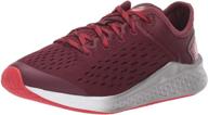 burgundy velocity girls' athletic shoes by new balance for running logo