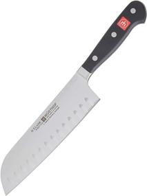 img 3 attached to 🔪 Wusthof CLASSIC Santoku Knife Set: Black, Stainless Steel Blade with Board - One Size