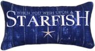 🌟 navy blue throw pillow 17" x 9" - wish upon a starfish throw pillow by manual woodworkers logo