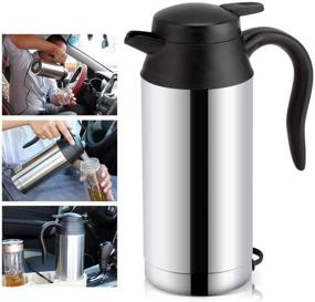 img 4 attached to 🚗 SoarUp 12V 750ml Stainless Steel Car Kettle: Temperature-Controlled Heating Cup for Coffee on-the-go