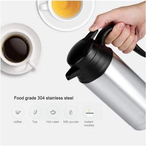 img 2 attached to 🚗 SoarUp 12V 750ml Stainless Steel Car Kettle: Temperature-Controlled Heating Cup for Coffee on-the-go