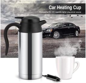 img 3 attached to 🚗 SoarUp 12V 750ml Stainless Steel Car Kettle: Temperature-Controlled Heating Cup for Coffee on-the-go