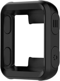 img 2 attached to 🌈 Colorful Silicone Band Cover Case for Garmin Forerunner 35 & Approach S20 - FitTurn Slim Designer Sleeve Protector