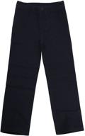 high-quality bienzoe boy's school uniforms: adjustable waist cotton twill pants for optimal comfort logo