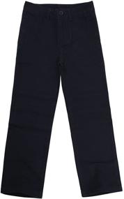 img 2 attached to High-quality Bienzoe Boy's School Uniforms: Adjustable Waist Cotton Twill Pants for Optimal Comfort