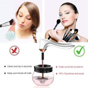 img 1 attached to Efficient USB Rechargeable Makeup Brush Cleaner and Dryer - No Batteries Needed! Hangsun BC200 with 3 Adjustable Speeds