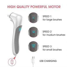 img 2 attached to Efficient USB Rechargeable Makeup Brush Cleaner and Dryer - No Batteries Needed! Hangsun BC200 with 3 Adjustable Speeds