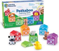 🚜 peekaboo learning farm toy: counting, matching, sorting, finger puppet game - 10 piece set, ages 18 mos+ logo