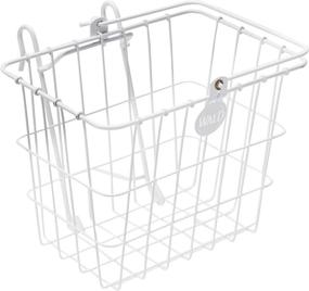 img 1 attached to 🚲 Wald 114 Front Quick Release Compact Bicycle Basket (11.75 x 8 x 9, White)