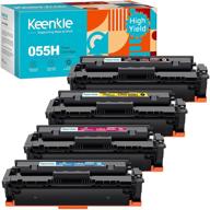 keenkle compatible toner cartridge replacement for canon 055h crg-055h, used with color imageclass mf743cdw, mf741cdw, mf745cdw, mf746cdw, lbp664cdw, lbp660c, mf740c printers - includes black, cyan, magenta, yellow logo