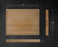 mohy bamboo butcher block: reversible cutting board for meat, cheese, and vegetables - extra large, durable with juice groove and handles - heavy duty kitchen chopping board logo