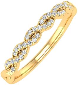 img 4 attached to Carat Twisted Diamond Wedding Yellow