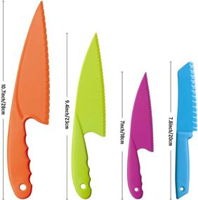 img 3 attached to 🔪 Ножи MAZYPO для детей: 8-частый набор ножей из нейлона для кухни - безопасный и веселый детский нож для салата, хлеба и салата!