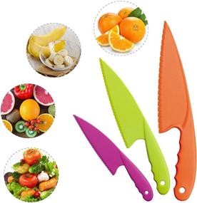 img 2 attached to 🔪 Ножи MAZYPO для детей: 8-частый набор ножей из нейлона для кухни - безопасный и веселый детский нож для салата, хлеба и салата!