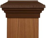 🌞 mocha brown 6x6 post cap (5.5”) │ flat square newel newport top for outdoor fences, mailboxes & decks | atlanta post caps logo