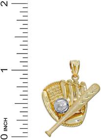 img 1 attached to ⚾ Solid Gold Baseball Softball Gear Charm by Charm America - 10K Gold