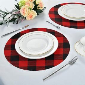 img 1 attached to UMIRIKO 🎄 Christmas Resistant Placemats 2020287