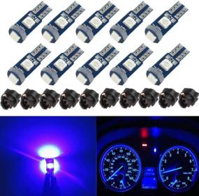 img 4 attached to ✨ BlyilyB 10-Pack Blue T5 Wedge LED Bulb PC74 Twist Sockets for Dash Dashboard Lights Instrument Panel Cluster LED Lamps - 2721 37 74 Replacement