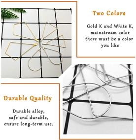 img 1 attached to 120Pcs Beading Hoop Earrings for Jewelry Making: Triangle, Teardrop & Rhombus Geometric Earring Hoops in Gold & White K - Bulk Jewelry Making Supplies for DIY Craft