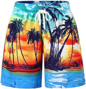 img 4 attached to 🏊 Quick Dry Cool Print Swimwear: Kidlove Boys Swim Trunks for 7-15 Years - Stylish Bathing Suits & Board Shorts for Big Kids!