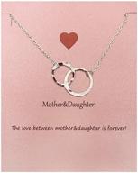 always charm mother's day gift set - 👩 mother daughter necklace bracelet, interlocking infinity double circles jewelry set logo