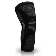 🏃 dr.pedi knee brace compression sleeve - enhanced support for running, gym, joint pain relief - black (medium) logo