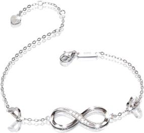 img 3 attached to 🎁 Women 925 Sterling Silver Infinity Bracelet: Christmas Jewelry Gift with Gift Box, Adjustable Wrist Jewelry for Women and Teen Girls