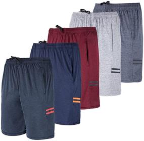 img 4 attached to Athletic Performance Basketball Essentials Shorts Set Men's Clothing for Active