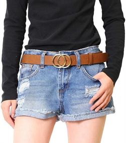 img 2 attached to 👗 Earnda Women's Leather Fashion Waist Belt - Stylish Women's Accessory for Belts