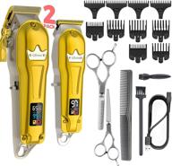 💇 ufree hair clippers for men + t-blade trimmer kit: professional cordless hair cutting set with led display – perfect for barbers, men, women, and kids (gold) logo