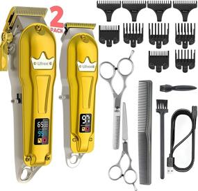 img 4 attached to 💇 Ufree Hair Clippers for Men + T-Blade Trimmer Kit: Professional Cordless Hair Cutting Set with LED Display – Perfect for Barbers, Men, Women, and Kids (Gold)