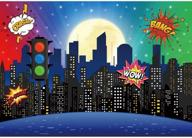 🏙️ captivating allenjoy superhero super city skyline backdrop for unforgettable baby shower, 1st birthday party, and newborn photoshoots logo