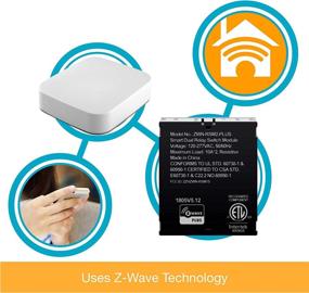 img 1 attached to 💡 ENERWAVE Z-Wave Plus Dual Relay Module: Smart Hidden Switch, Single Pole, 120-277VAC, 10A, NEUTRAL WIRE REQUIRED
