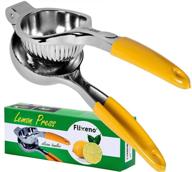 🍋 premium stainless steel citrus juicer & lemon squeezer | handheld lime juicer with silicone handles and mini sprayer logo