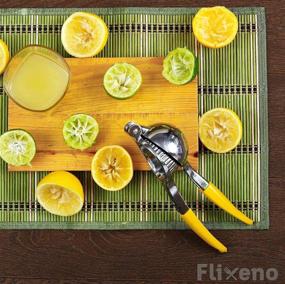 img 3 attached to 🍋 Premium Stainless Steel Citrus Juicer & Lemon Squeezer | Handheld Lime Juicer with Silicone Handles and Mini Sprayer