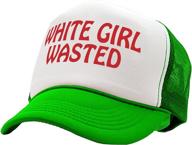 🧢 gooder tees - white girl wasted - funny party dance, frat, college - vintage retro trucker cap hat logo