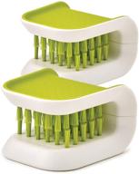 🧽 green brush bristle scrub for kitchen washing non-slip - 2 pack blade brush knife and cutlery cleaner by lucky shop1234 (green, 2pcs) logo