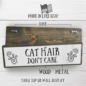 img 3 attached to ANVEVO Cat Hair Don’t Care - Handmade Metal Wood Sign: The Ultimate Cat Lover's Decor Piece