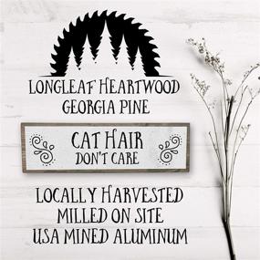 img 2 attached to ANVEVO Cat Hair Don’t Care - Handmade Metal Wood Sign: The Ultimate Cat Lover's Decor Piece